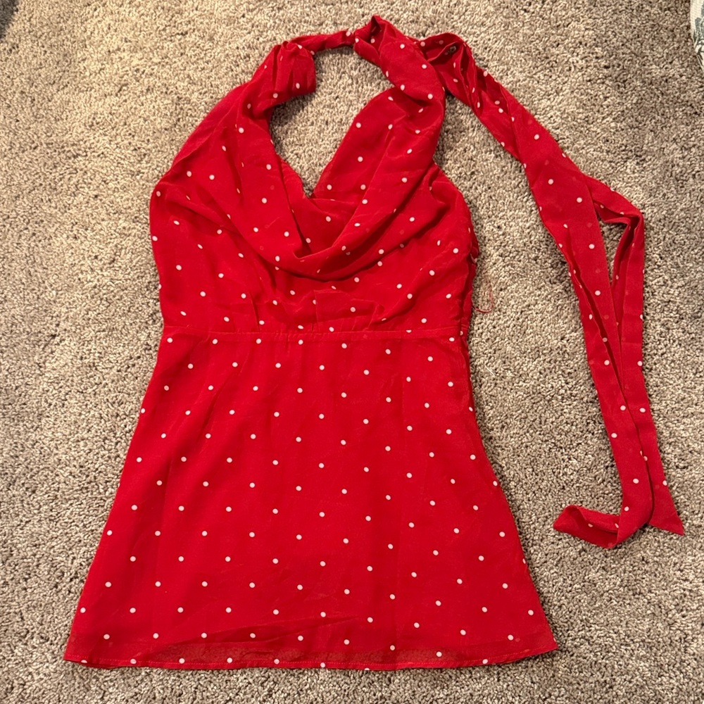 Red Polka Dot Mini Dress